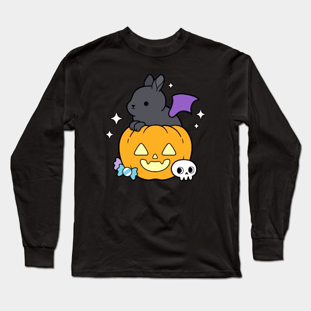 Pumpkin Bunny | Nikury Long Sleeve T-Shirt by Nikury